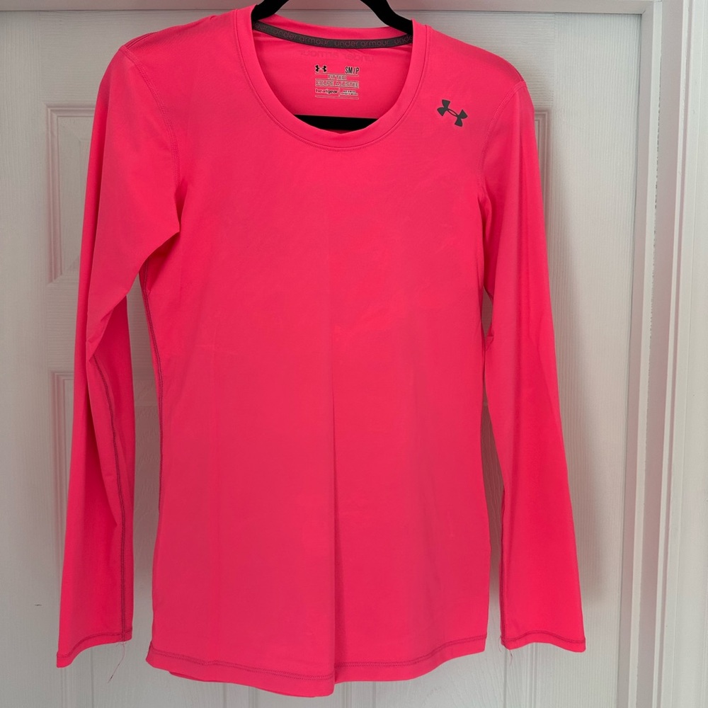 Under Armour Women's Vibrant Pink Dry Fit Long Sleeve Tee